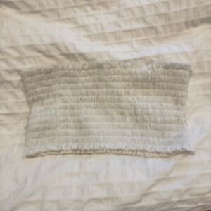 White Smocked Tube Top